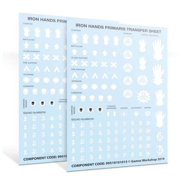 Upgrades: Iron Hands Primaris & Abziehbilder