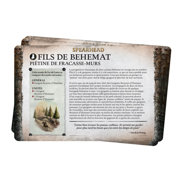 Pack de Faction : Fils de Behemat (Französisch)
