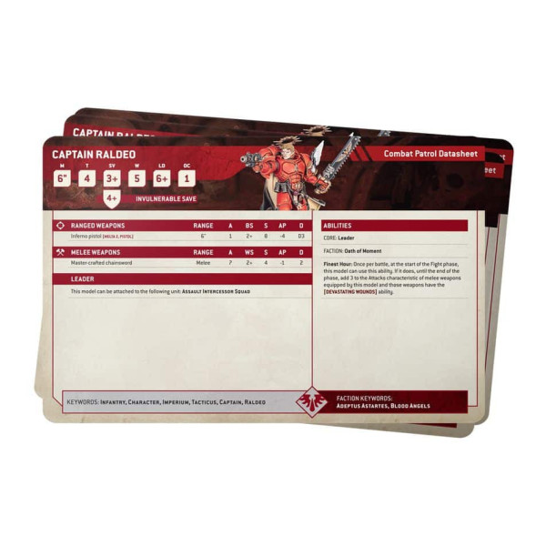 Datasheet Cards : Blood Angels (Englisch)