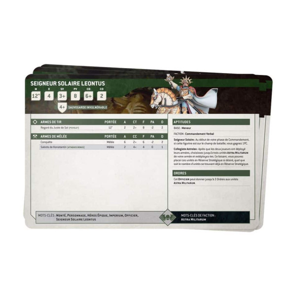 Cartes Techniques : Astra Militarum (Français)