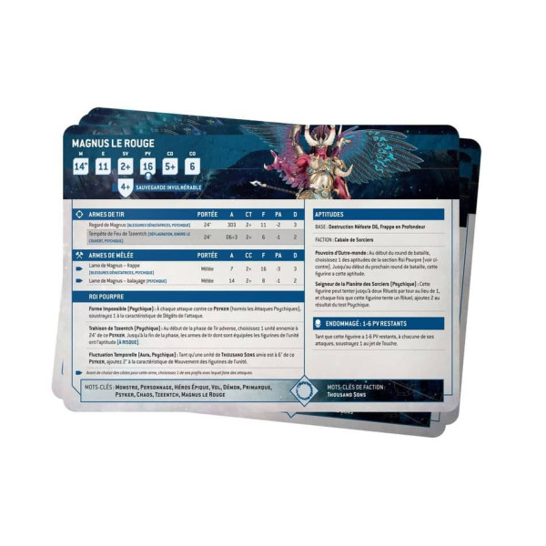 Cartes Techniques : Thousand Sons (Français)