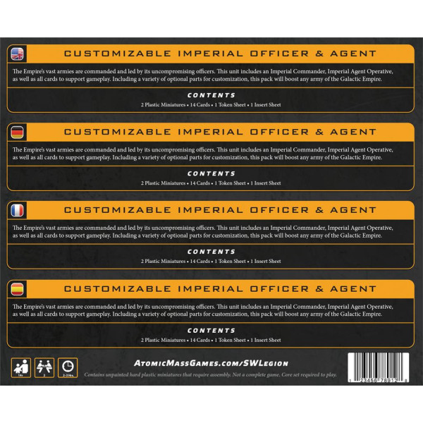 Customizable Imperial Officer & Agent Star Wars : Legion
