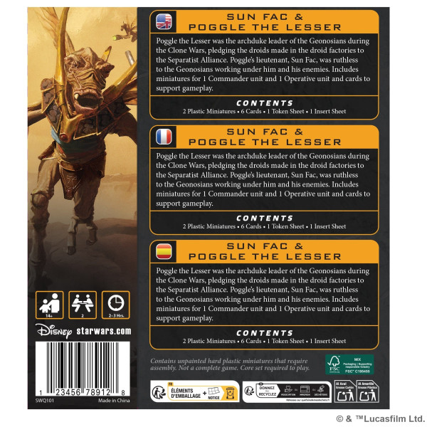 Sun Fac & Poggle the Lesser Star Wars : Legion