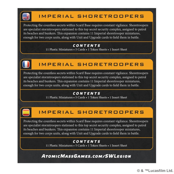 Imperial Shoretroopers Star Wars : Legion