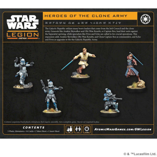 Heroes of the Clone Army Star Wars : Legion