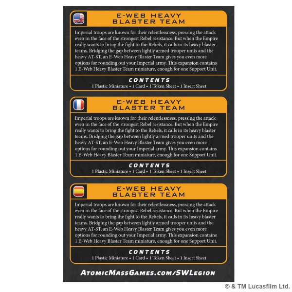 E-Web Heavy Blaster Team Star Wars : Legion