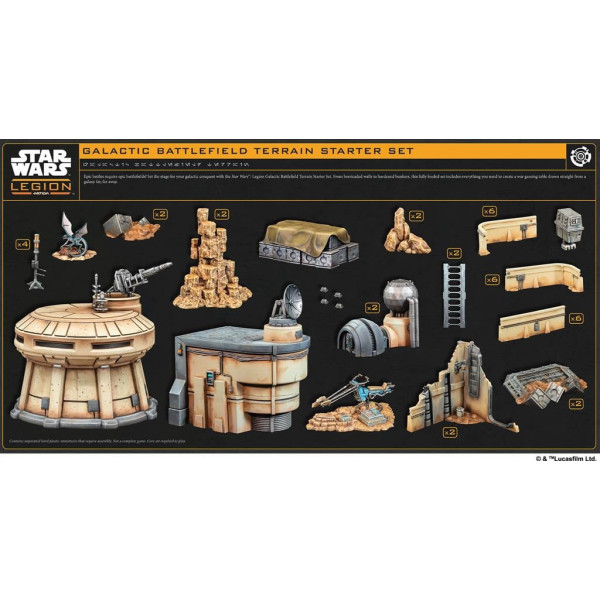 Galactic Battlefield Terrain Starter Set Star Wars : Legion