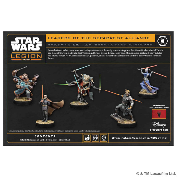 Leaders of the Separatist Alliance Star Wars : Legion